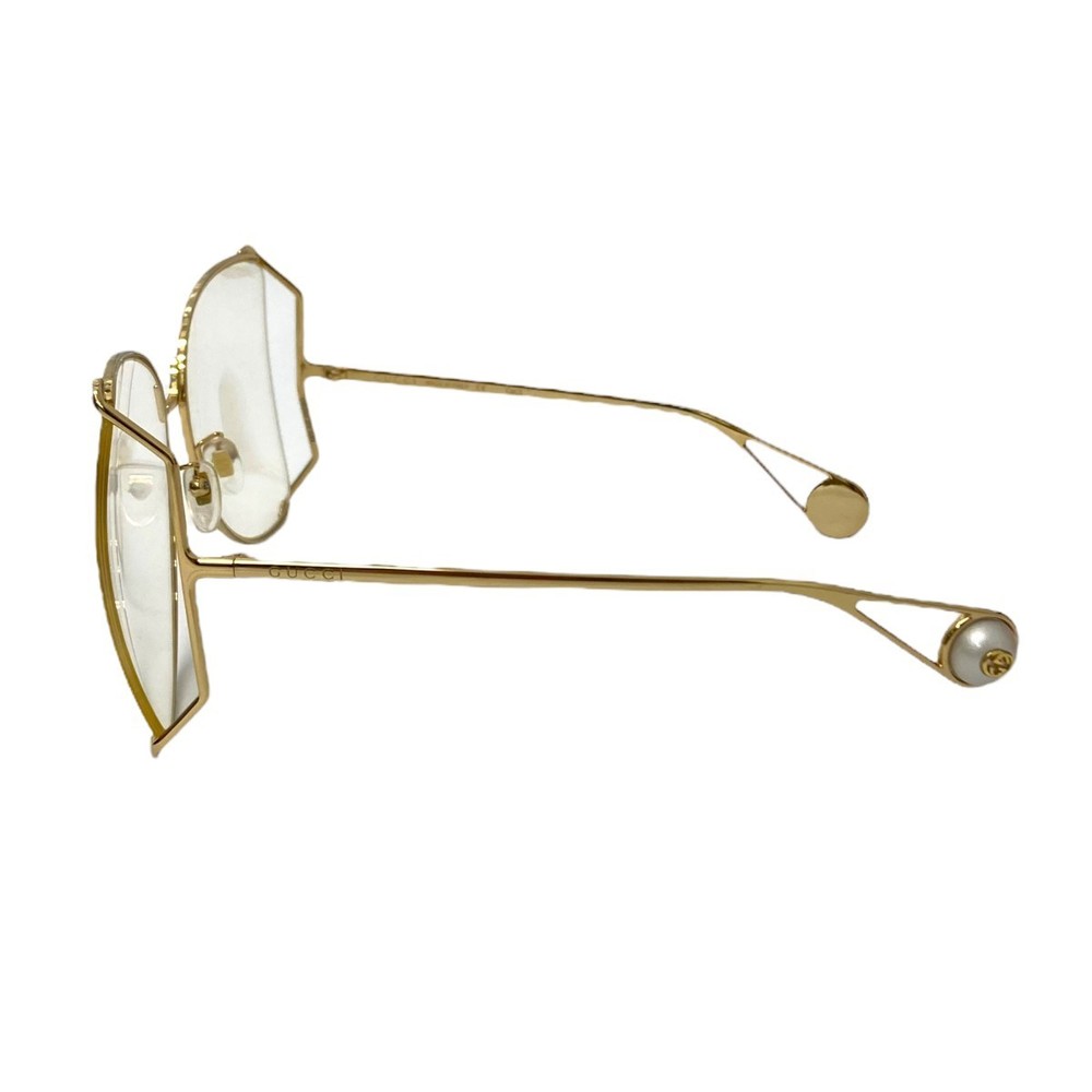 Gucci Vintage Rectangular Glasses Gold Clear - image 5
